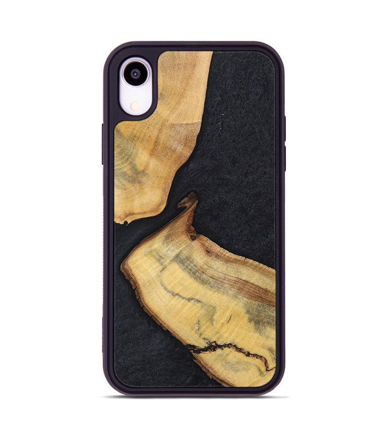 iPhone Xr Wood+Resin Phone Case - Forrest (Pure Black, 698924)