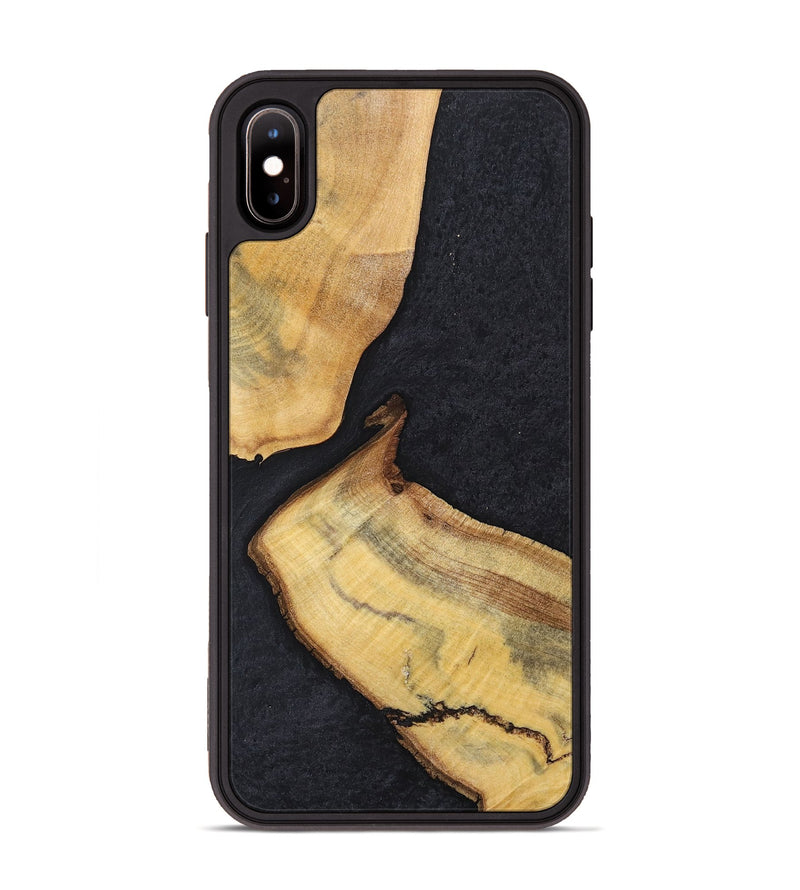iPhone Xs Max Wood+Resin Phone Case - Forrest (Pure Black, 698924)