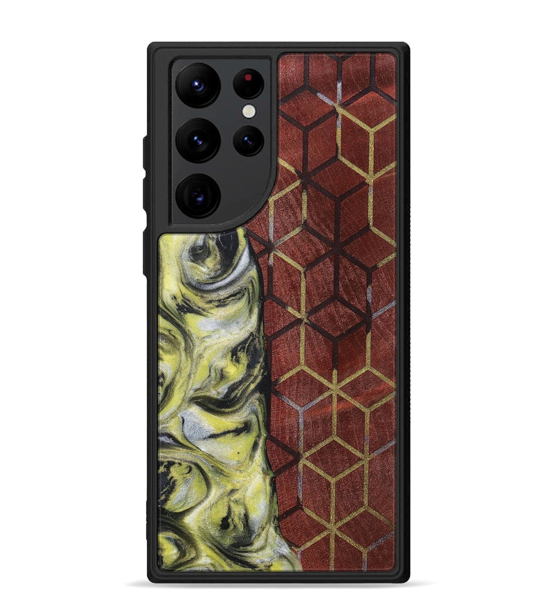 Galaxy S22 Ultra Wood+Resin Phone Case - Karter (Pattern, 698932)