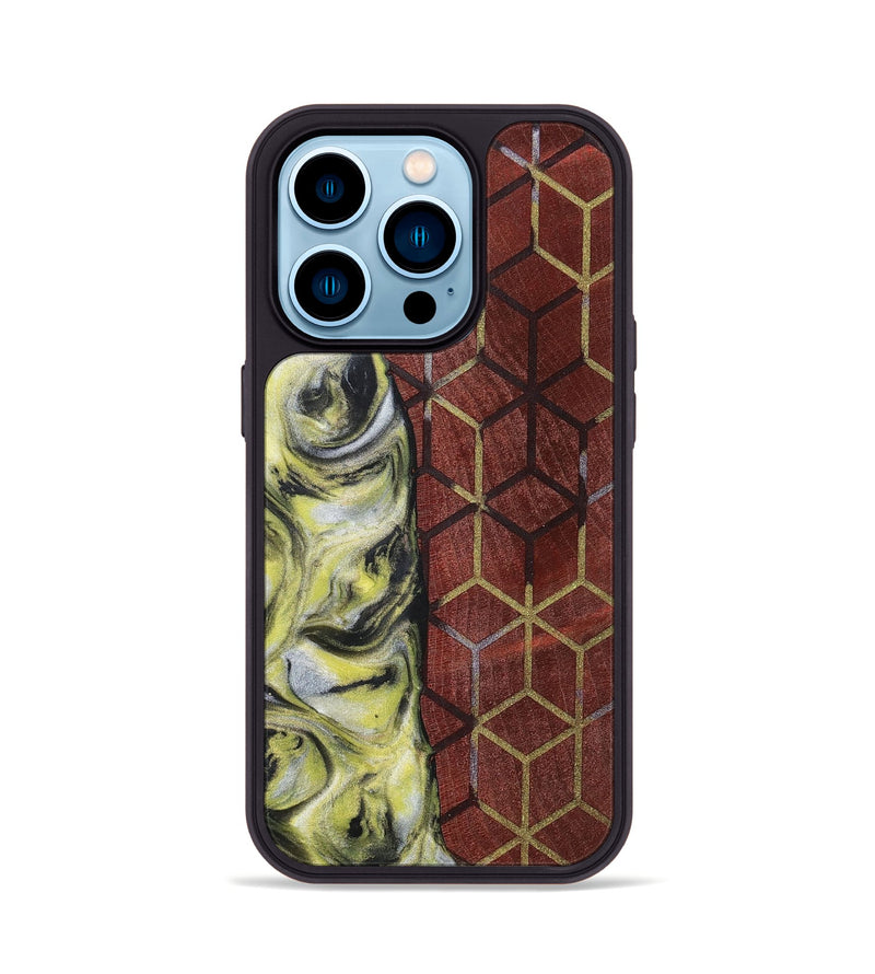 iPhone 14 Pro Wood+Resin Phone Case - Karter (Pattern, 698932)