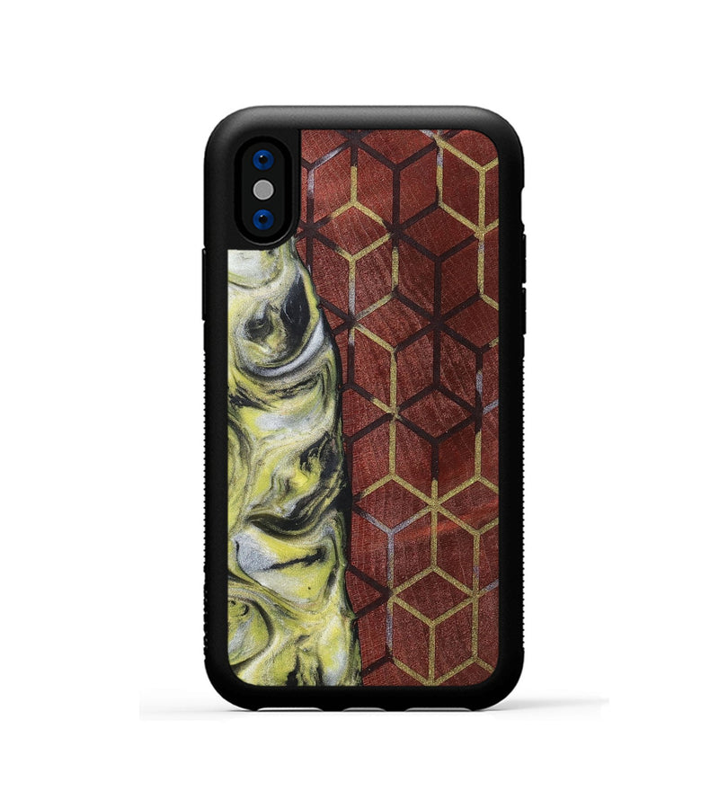 iPhone Xs Wood+Resin Phone Case - Karter (Pattern, 698932)