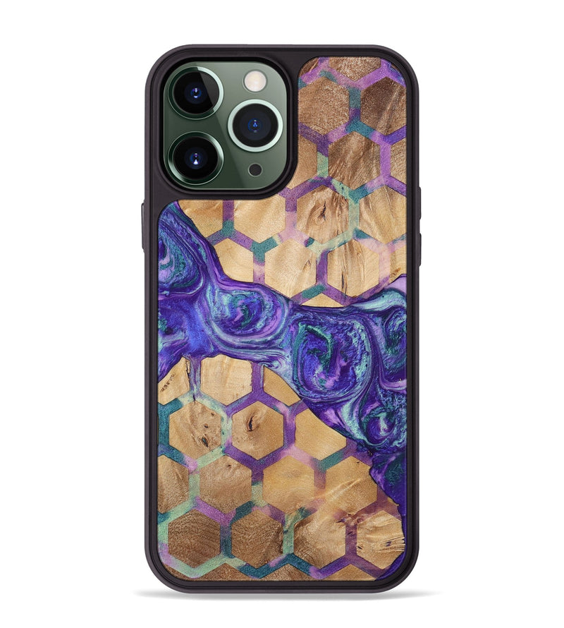 iPhone 13 Pro Max Wood+Resin Phone Case - Major (Pattern, 698935)