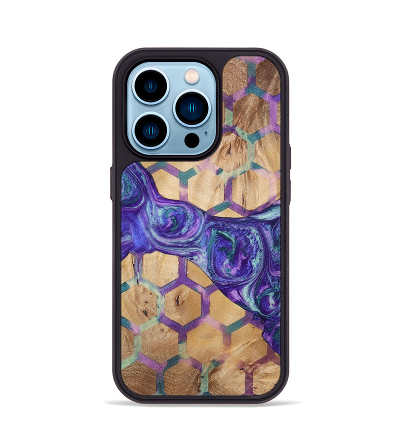 iPhone 14 Pro Wood+Resin Phone Case - Major (Pattern, 698935)