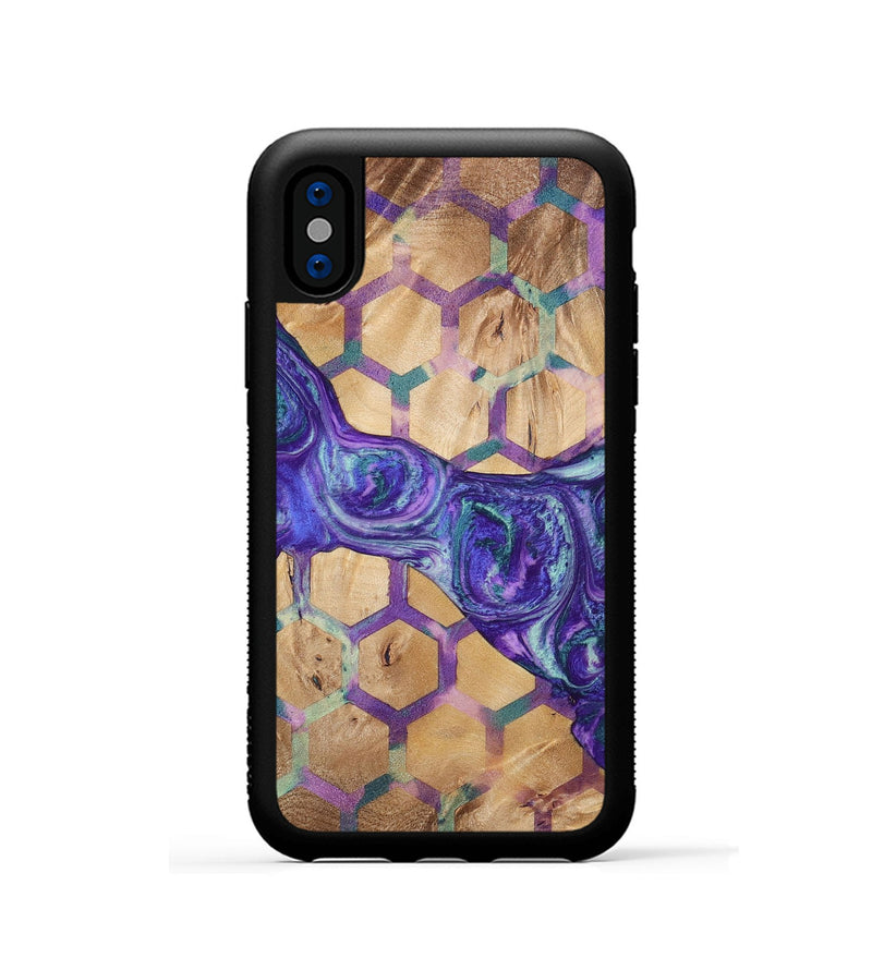 iPhone Xs Wood+Resin Phone Case - Major (Pattern, 698935)