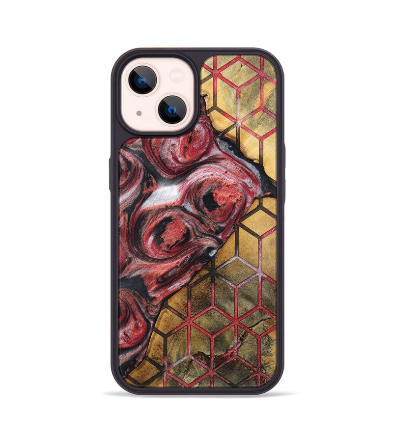 iPhone 14 Wood+Resin Phone Case - Isla (Pattern, 698936)