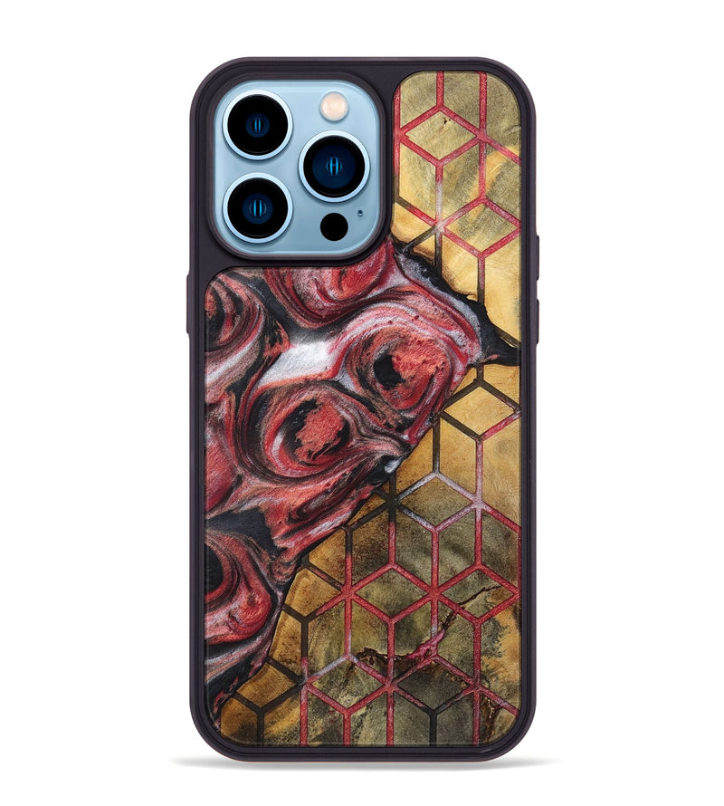 iPhone 14 Pro Max Wood+Resin Phone Case - Isla (Pattern, 698936)