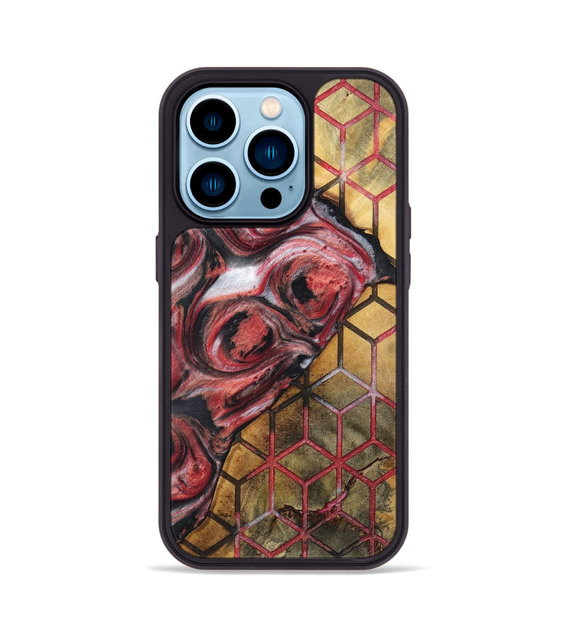 iPhone 14 Pro Wood+Resin Phone Case - Isla (Pattern, 698936)