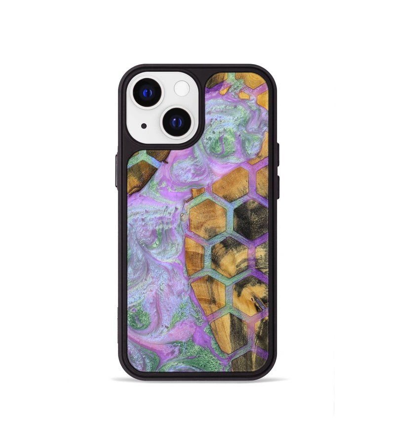 iPhone 13 mini Wood+Resin Phone Case - Vicki (Pattern, 698938)