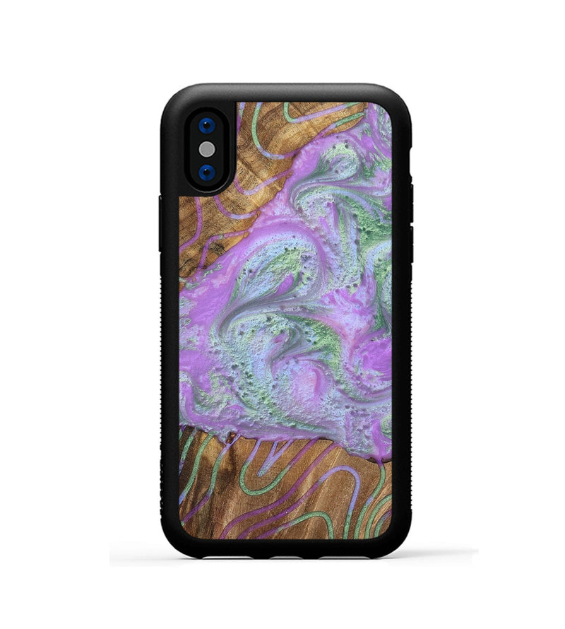 iPhone Xs Wood+Resin Phone Case - Juan (Pattern, 698947)