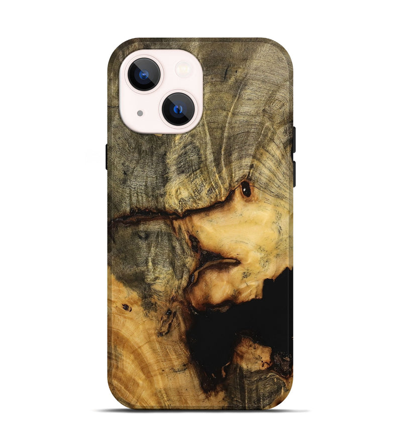 iPhone 14 Wood+Resin Live Edge Phone Case - Trey (Wood Burl, 698975)