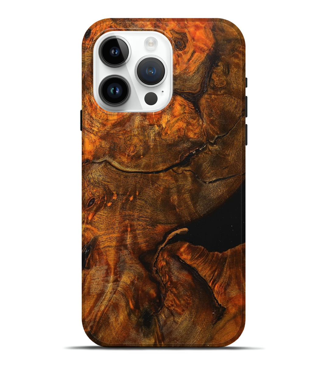 iPhone 15 Pro Max Wood+Resin Live Edge Phone Case - Mitchell (Wood Burl, 698976)