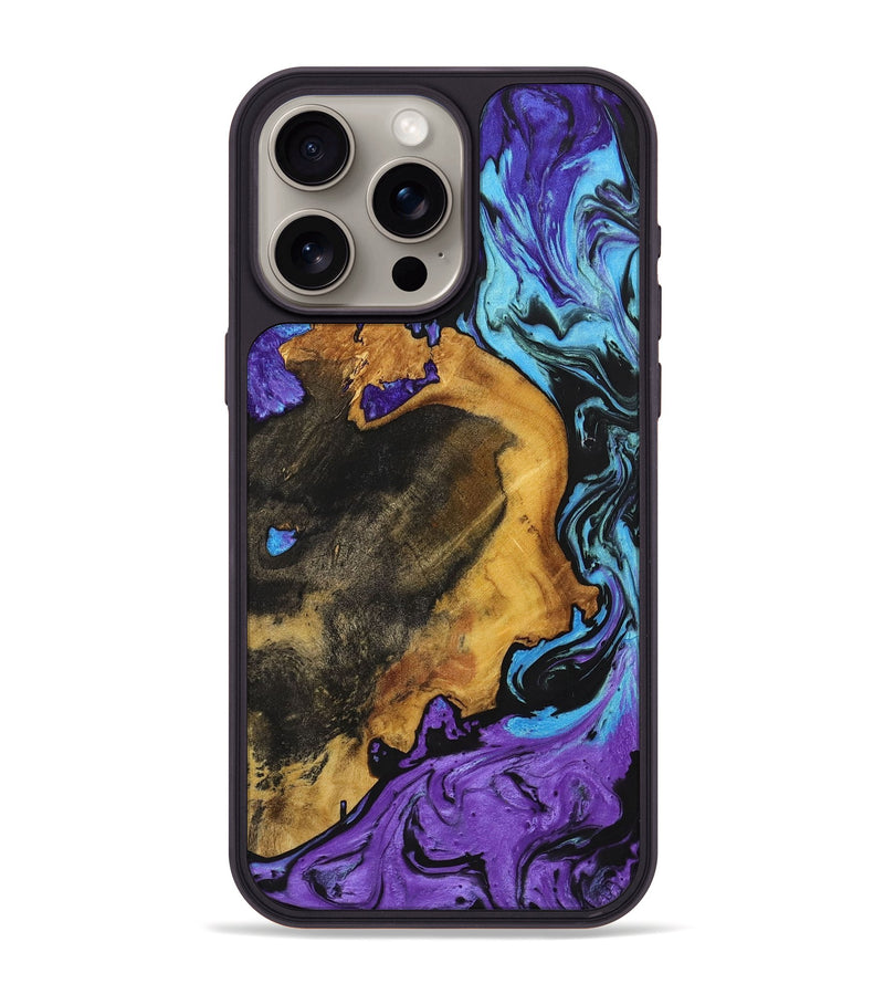 iPhone 15 Pro Max Wood+Resin Phone Case - Madeline (Ombre, 699031)