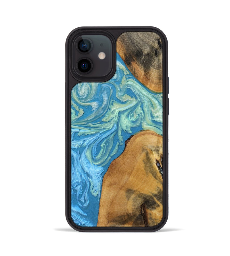 iPhone 12 Wood+Resin Phone Case - Ryker (Ombre, 699039)