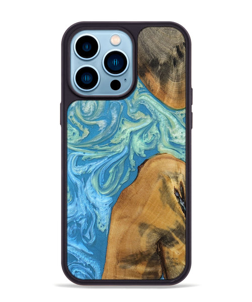iPhone 14 Pro Max Wood+Resin Phone Case - Ryker (Ombre, 699039)
