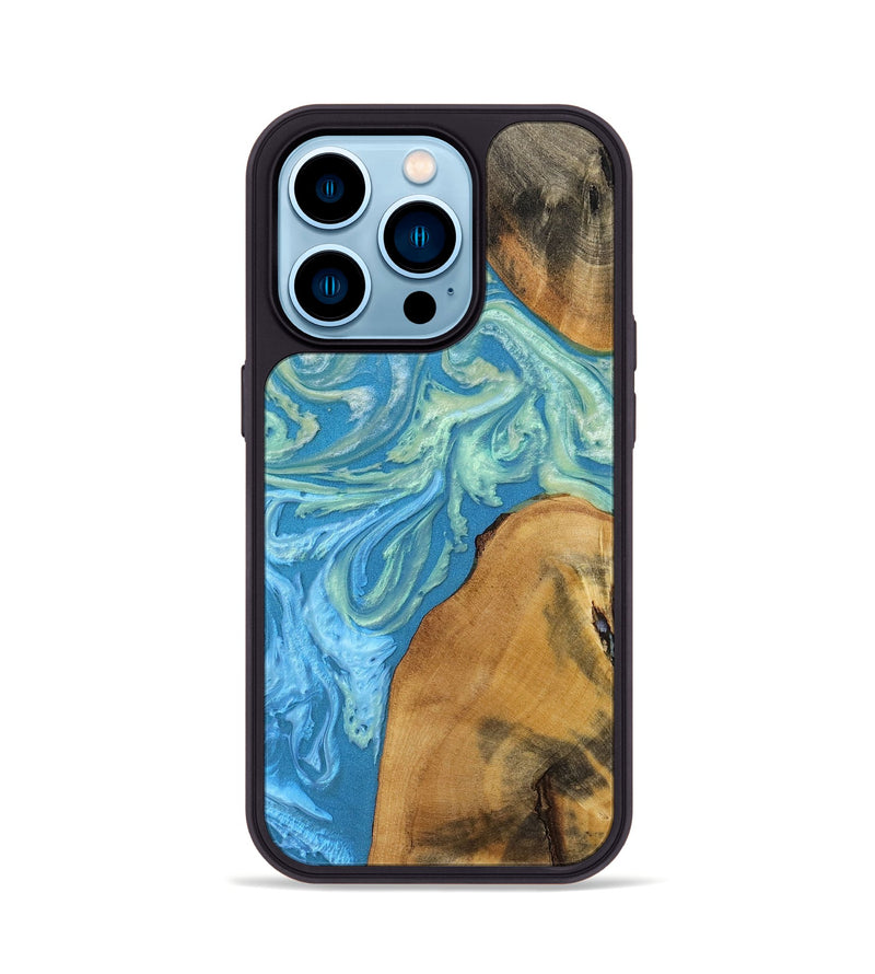 iPhone 14 Pro Wood+Resin Phone Case - Ryker (Ombre, 699039)