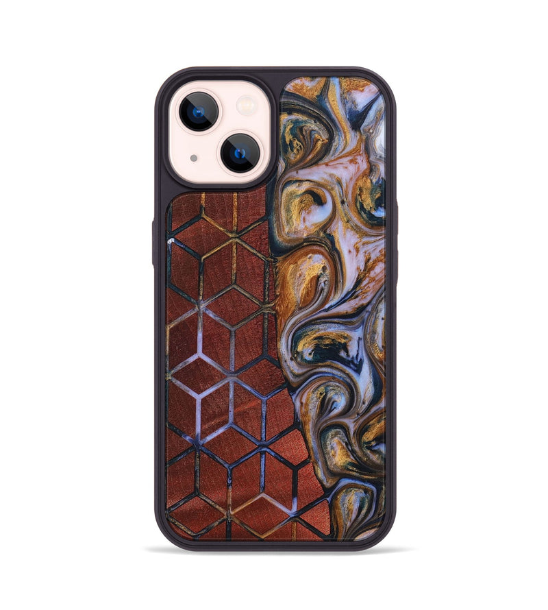 iPhone 14 Wood+Resin Phone Case - Diego (Pattern, 699050)