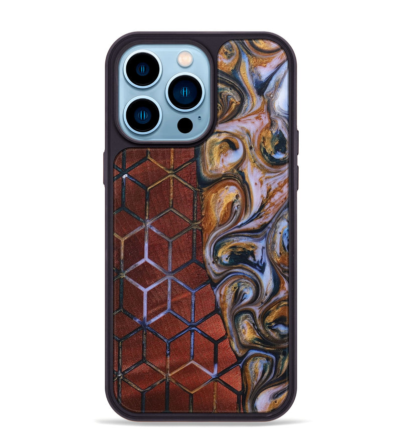 iPhone 14 Pro Max Wood+Resin Phone Case - Diego (Pattern, 699050)