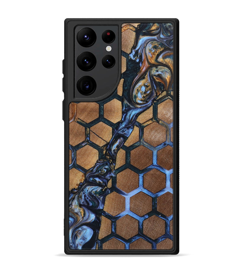Galaxy S22 Ultra Wood+Resin Phone Case - Sheryl (Pattern, 699052)