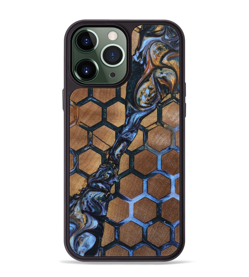 iPhone 13 Pro Max Wood+Resin Phone Case - Sheryl (Pattern, 699052)