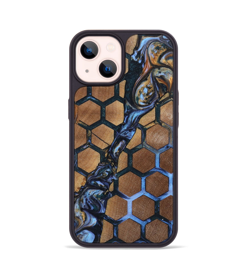 iPhone 14 Wood+Resin Phone Case - Sheryl (Pattern, 699052)