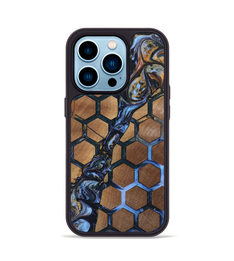 iPhone 14 Pro Wood+Resin Phone Case - Sheryl (Pattern, 699052)