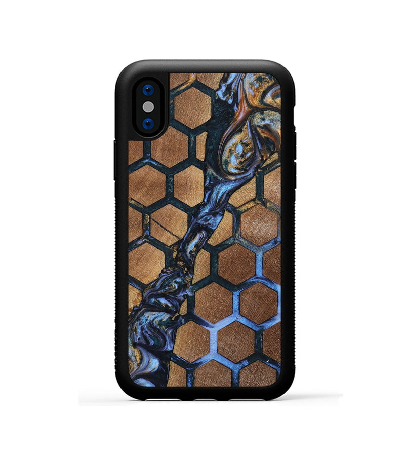 iPhone Xs Wood+Resin Phone Case - Sheryl (Pattern, 699052)