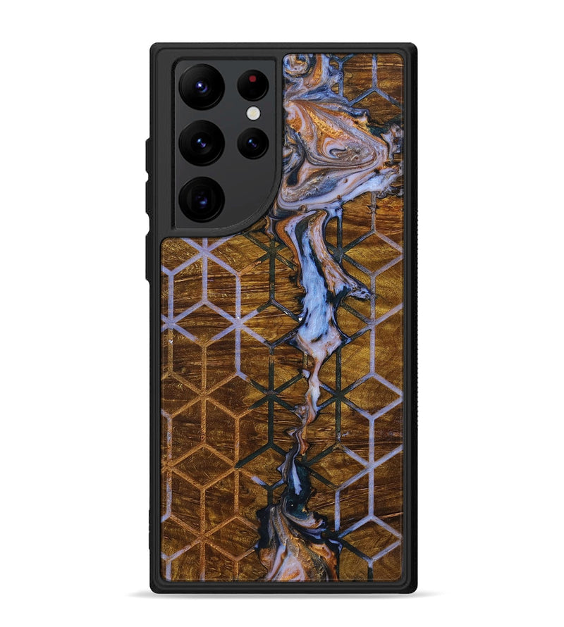 Galaxy S22 Ultra Wood+Resin Phone Case - Jordyn (Pattern, 699054)