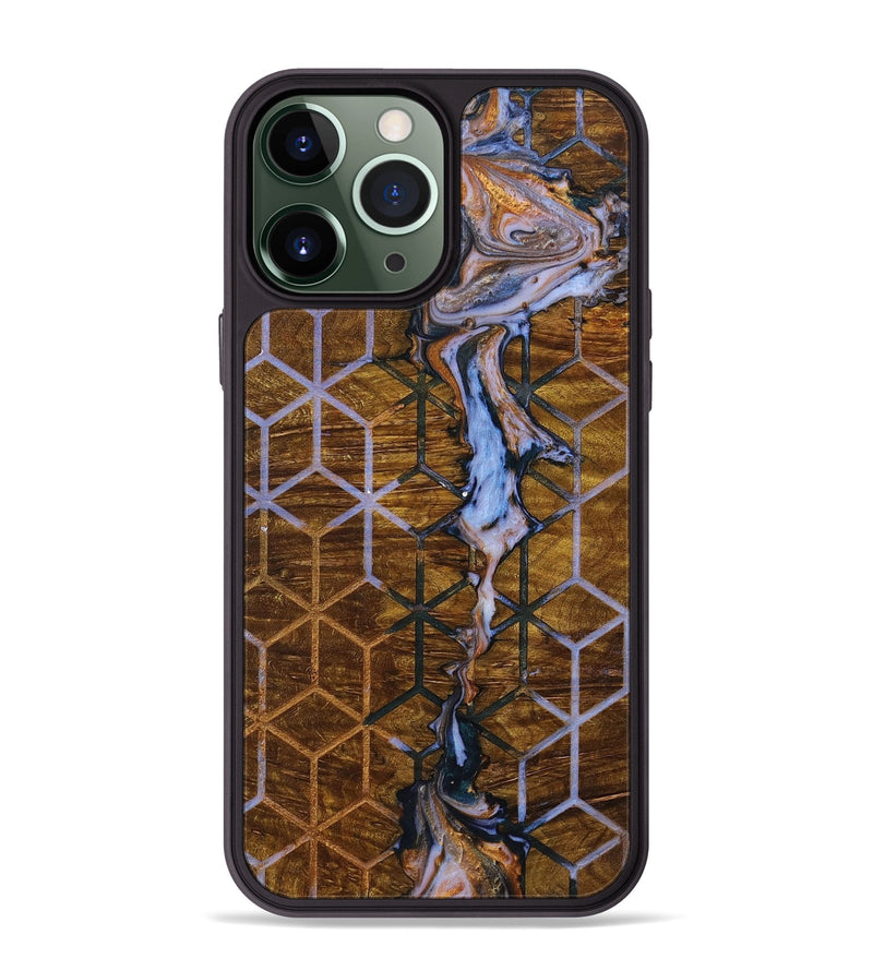 iPhone 13 Pro Max Wood+Resin Phone Case - Jordyn (Pattern, 699054)
