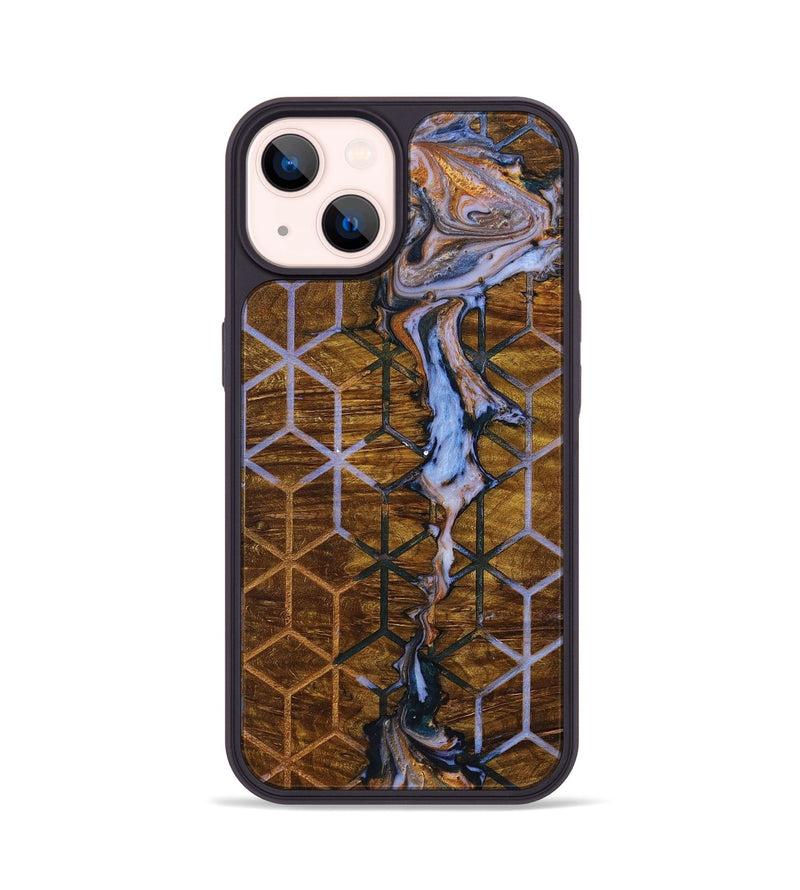 iPhone 14 Wood+Resin Phone Case - Jordyn (Pattern, 699054)