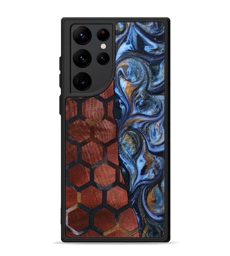 Galaxy S22 Ultra Wood+Resin Phone Case - Mitchell (Pattern, 699056)