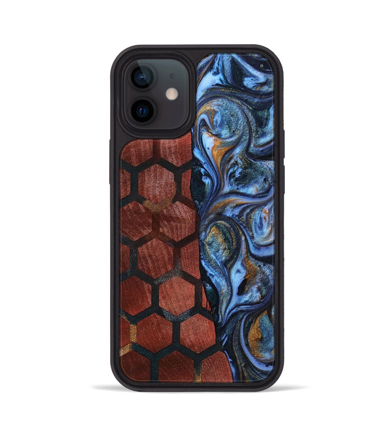 iPhone 12 Wood+Resin Phone Case - Mitchell (Pattern, 699056)