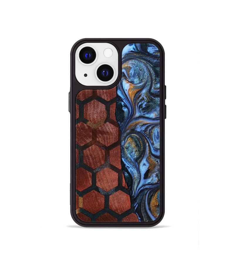 iPhone 13 mini Wood+Resin Phone Case - Mitchell (Pattern, 699056)