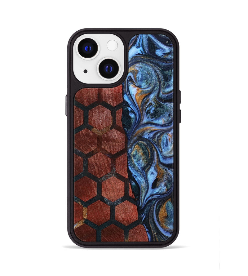 iPhone 13 Wood+Resin Phone Case - Mitchell (Pattern, 699056)