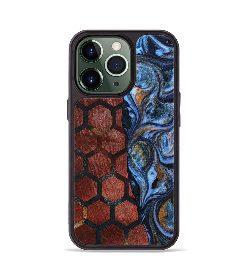 iPhone 13 Pro Wood+Resin Phone Case - Mitchell (Pattern, 699056)