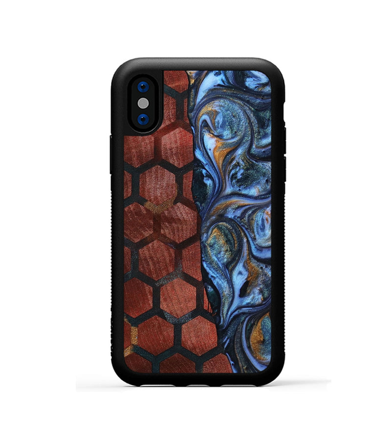 iPhone Xs Wood+Resin Phone Case - Mitchell (Pattern, 699056)