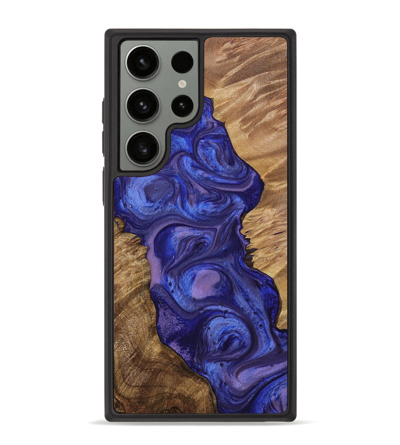 Galaxy S23 Ultra Wood+Resin Phone Case - Jimmie (Purple, 699090)