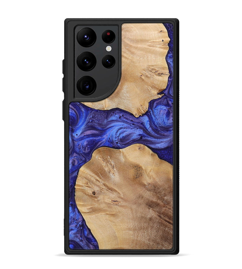 Galaxy S22 Ultra Wood+Resin Phone Case - Dean (Purple, 699092)