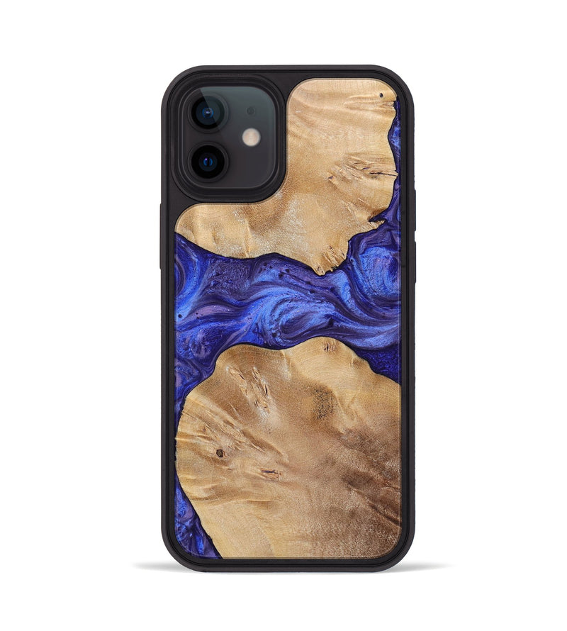 iPhone 12 Wood+Resin Phone Case - Dean (Purple, 699092)
