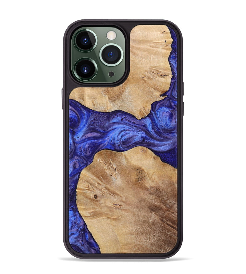 iPhone 13 Pro Max Wood+Resin Phone Case - Dean (Purple, 699092)
