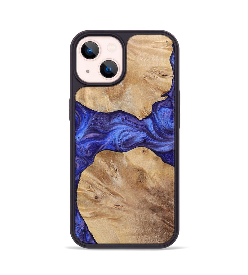 iPhone 14 Wood+Resin Phone Case - Dean (Purple, 699092)