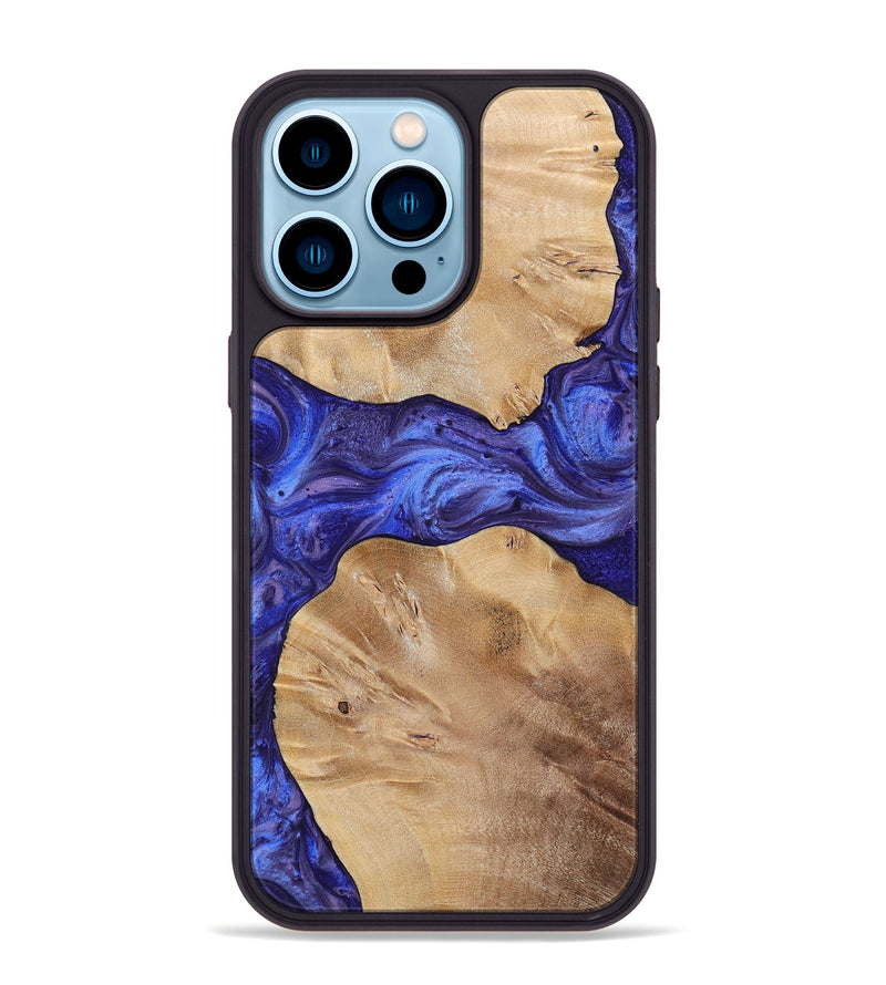 iPhone 14 Pro Max Wood+Resin Phone Case - Dean (Purple, 699092)