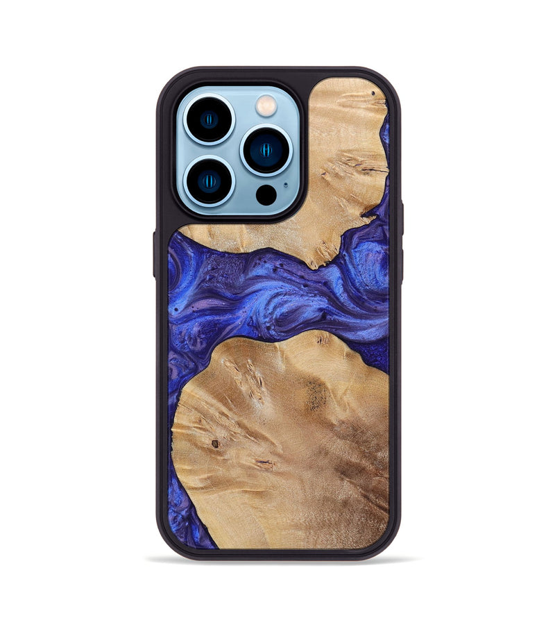 iPhone 14 Pro Wood+Resin Phone Case - Dean (Purple, 699092)
