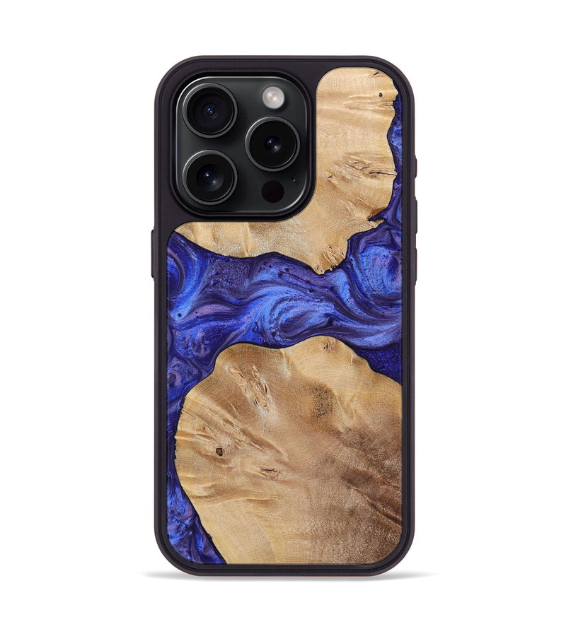 iPhone 15 Pro Wood+Resin Phone Case - Dean (Purple, 699092)