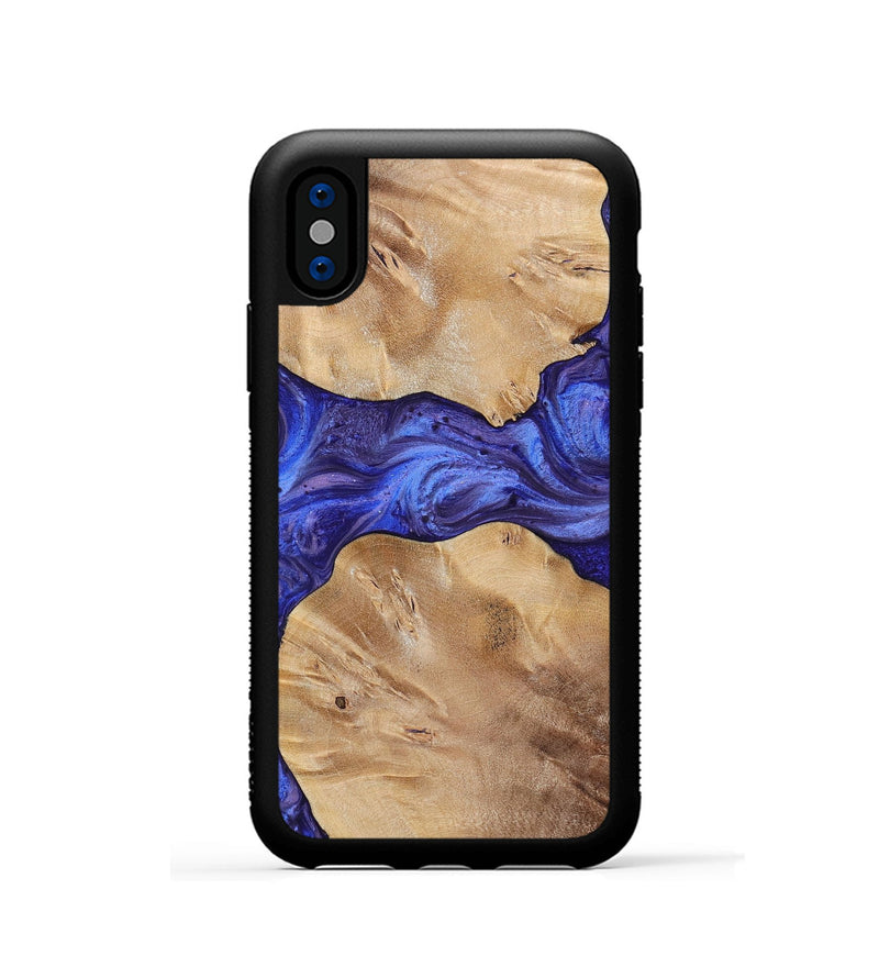 iPhone Xs Wood+Resin Phone Case - Dean (Purple, 699092)