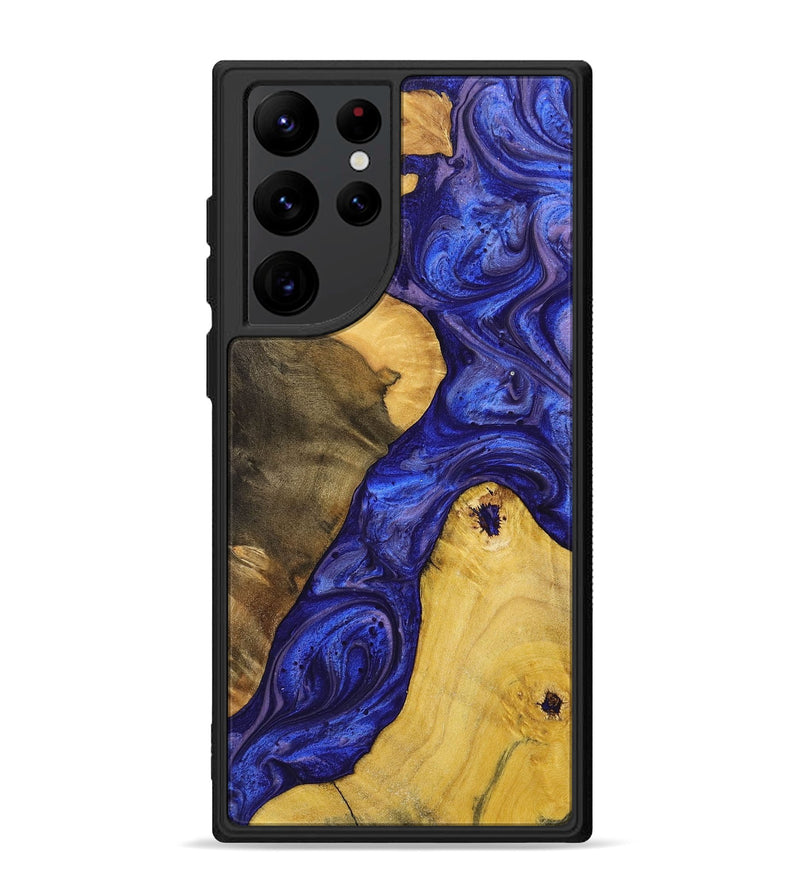 Galaxy S22 Ultra Wood+Resin Phone Case - Adrienne (Purple, 699094)