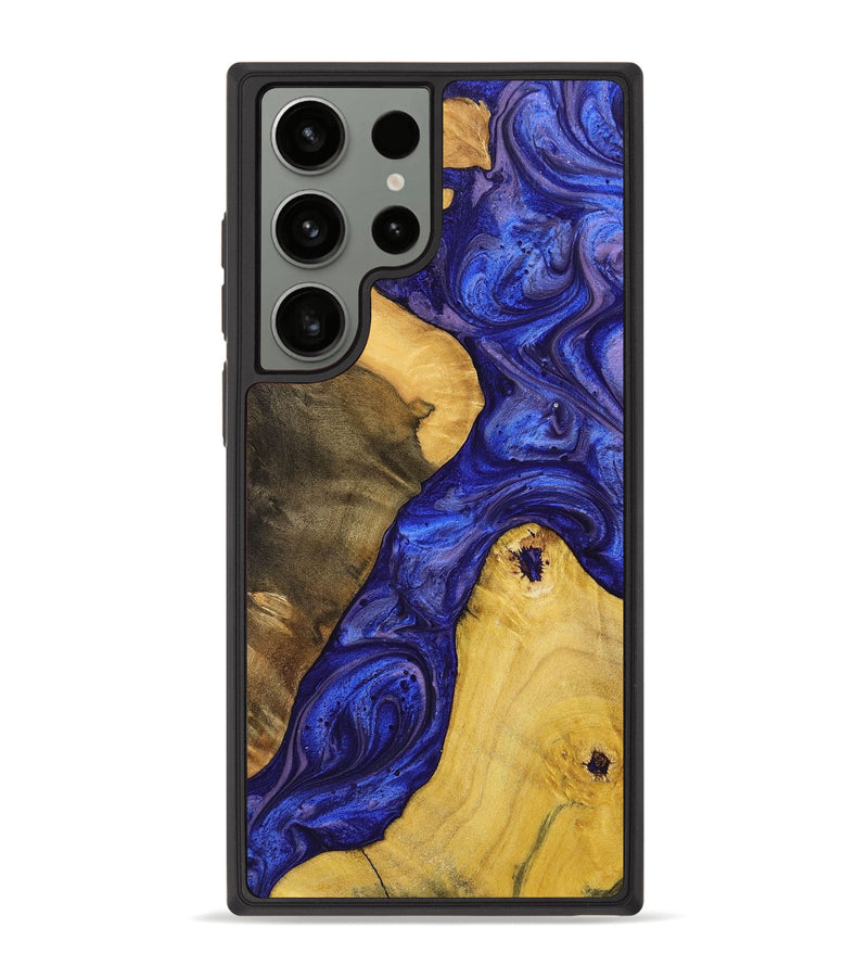 Galaxy S23 Ultra Wood+Resin Phone Case - Adrienne (Purple, 699094)