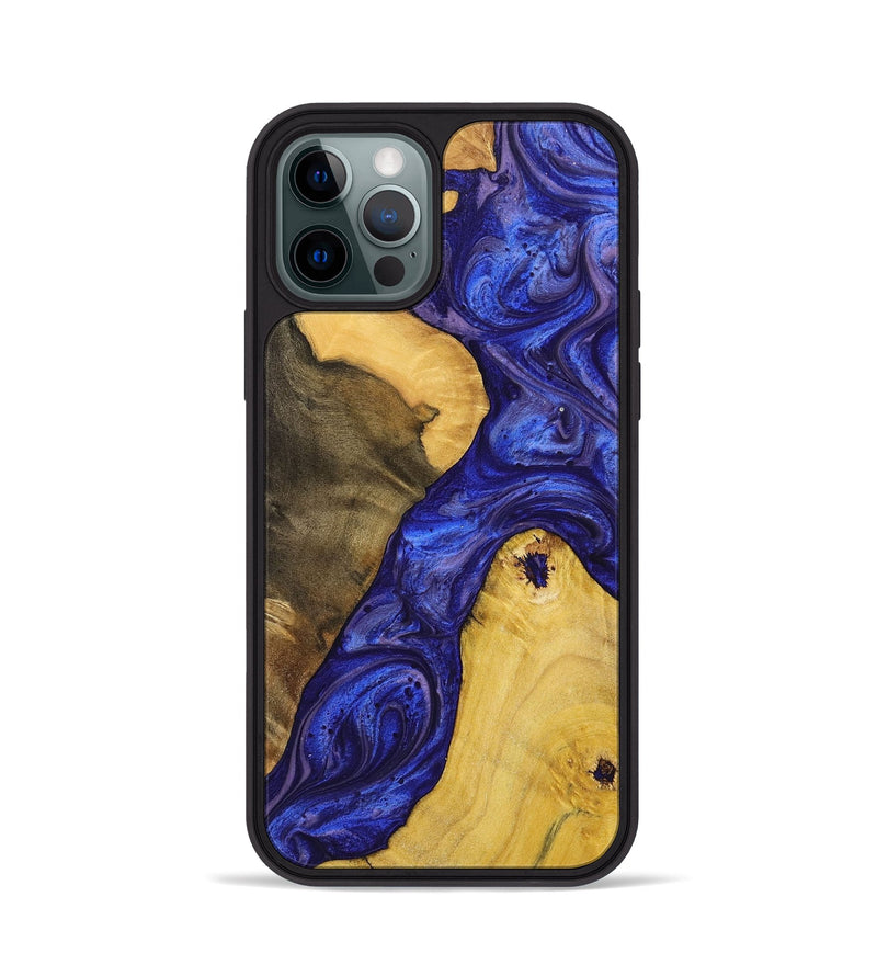 iPhone 12 Pro Wood+Resin Phone Case - Adrienne (Purple, 699094)