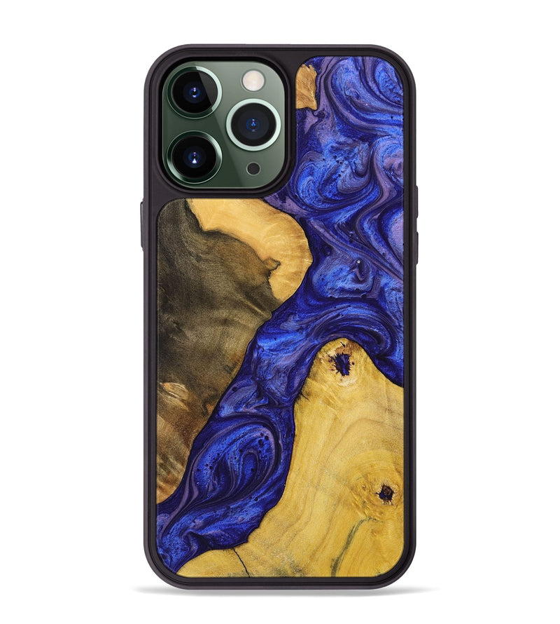 iPhone 13 Pro Max Wood+Resin Phone Case - Adrienne (Purple, 699094)