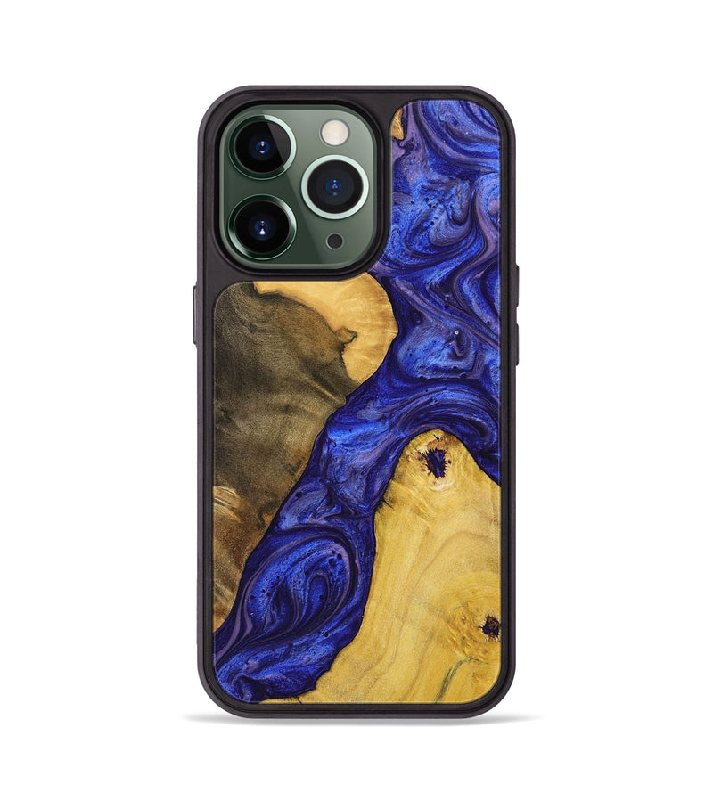 iPhone 13 Pro Wood+Resin Phone Case - Adrienne (Purple, 699094)