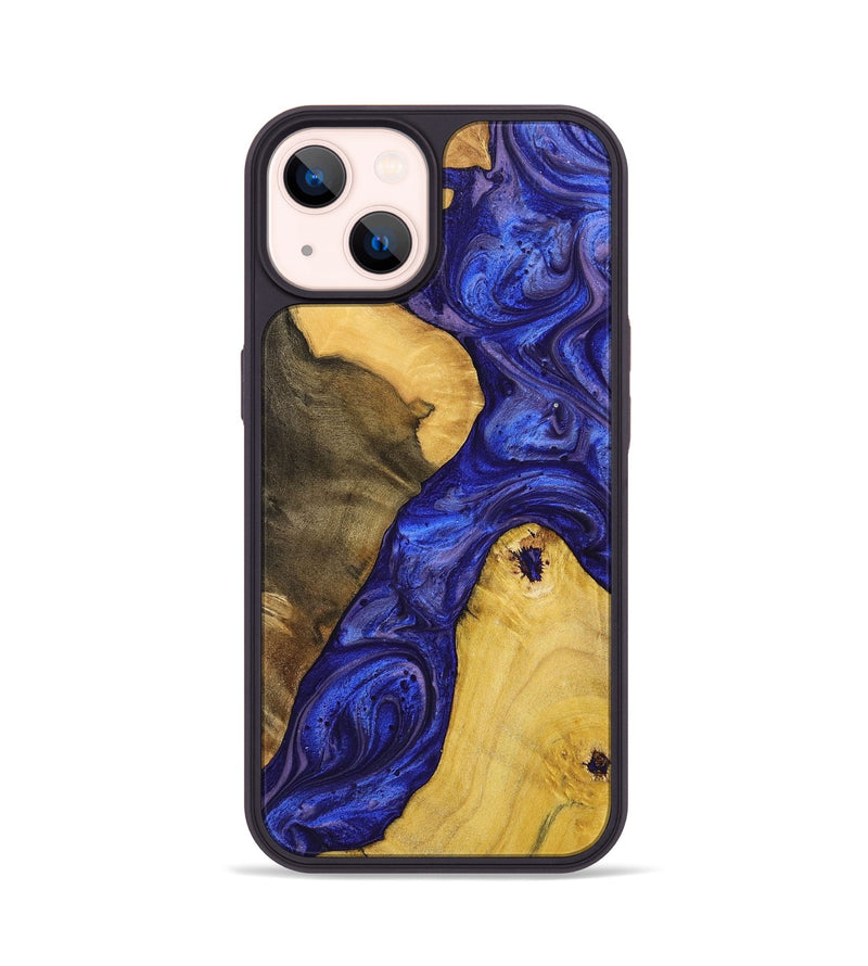 iPhone 14 Wood+Resin Phone Case - Adrienne (Purple, 699094)